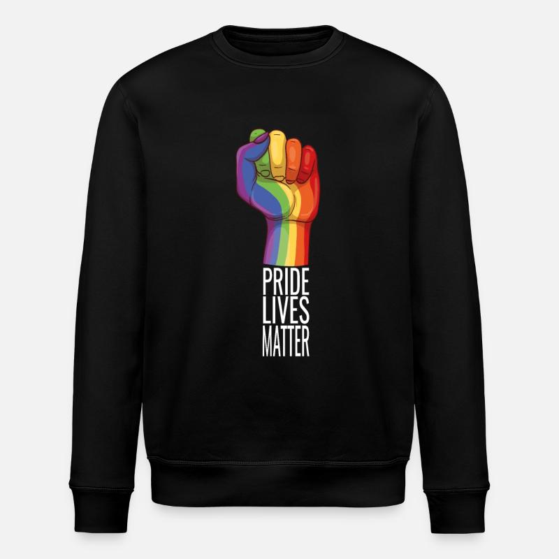 Pride Regenbogen - Stanley/Stella Unisex Bio-Sweatshirt ROLLER - Schwarz