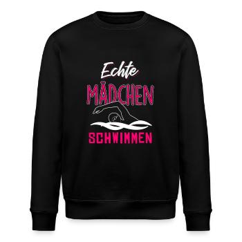 Echte Mädchen schwimmen - Stanley/Stella Unisex Bio-Sweatshirt ROLLER - Schwarz - Vorne - Nik (191cm)