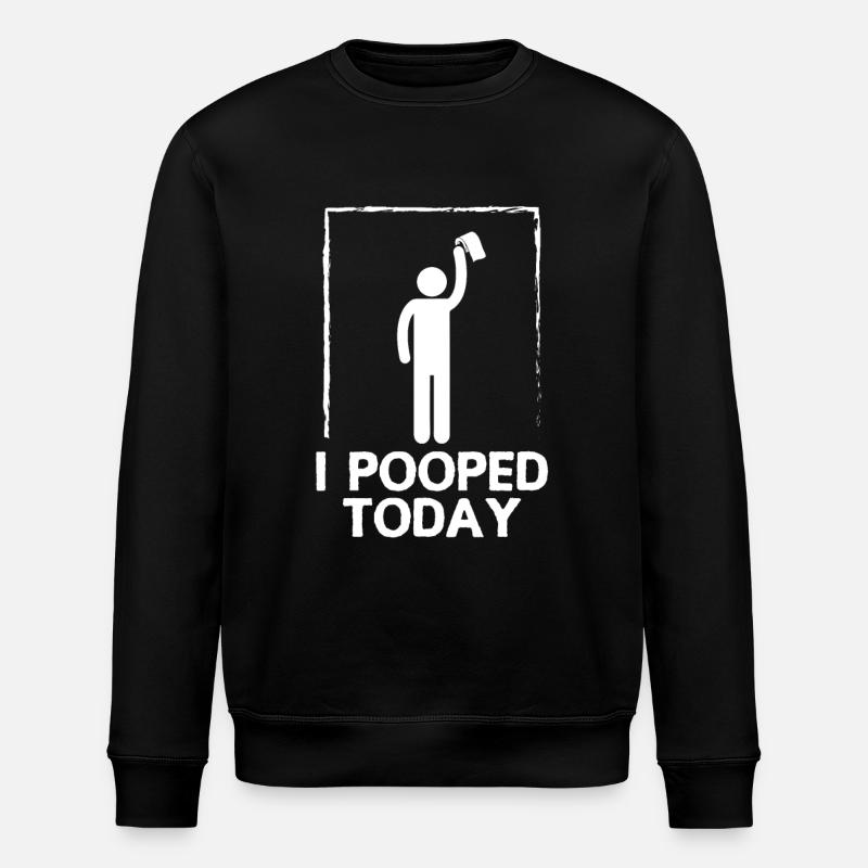 Männer-Humor | Kacken Scheißen Geschenk - Stanley/Stella Unisex Bio-Sweatshirt ROLLER - Schwarz