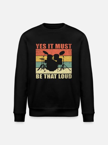 Drummer drummer drummer gift drummer - Stanley/Stella ROLLER Unisex Organic Sweatshirt - black