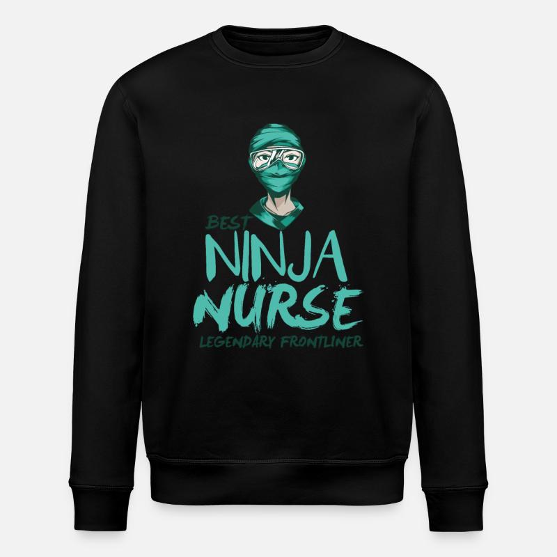 Beste Krankenschwester lustig - Stanley/Stella Unisex Bio-Sweatshirt ROLLER - Schwarz