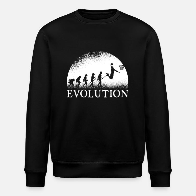 Basketball Evolution - Stanley/Stella ROLLER Unisex Organic Sweatshirt - black