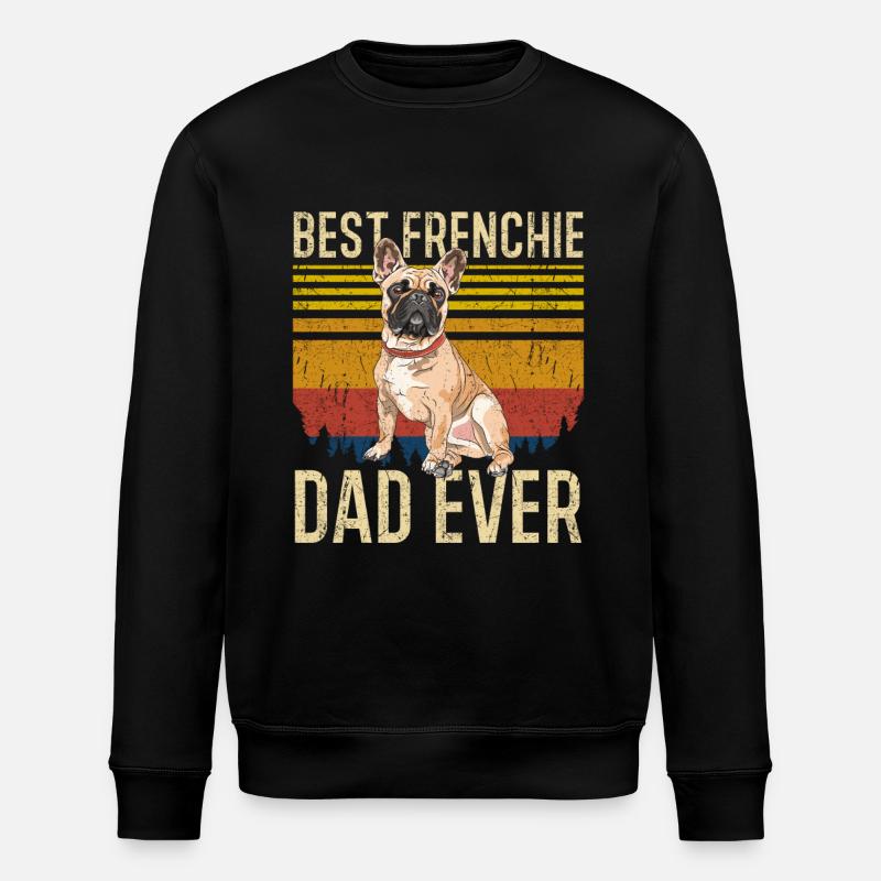 French Bulldog Dad - Stanley/Stella ROLLER Unisex Organic Sweatshirt - black