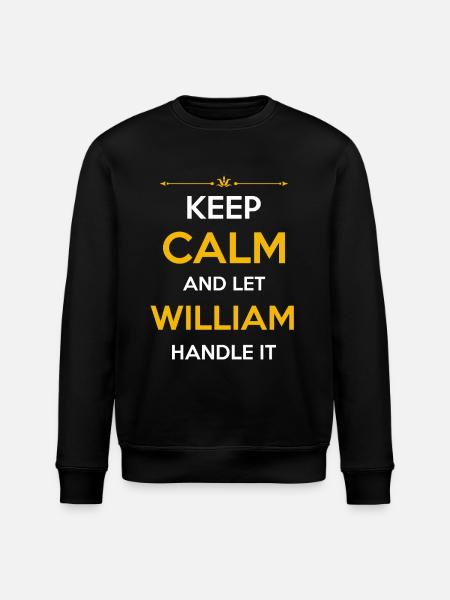William Name Gift - Stanley/Stella ROLLER Unisex Organic Sweatshirt - black