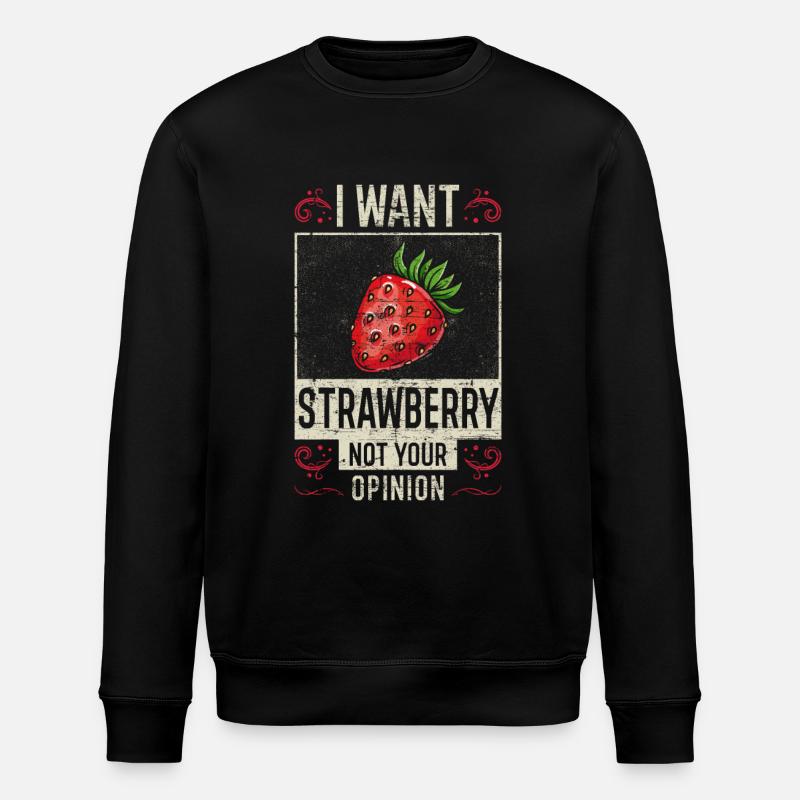 Fraise rengaine drôle - Sweat bio ROLLER Stanley/Stella Unisexe - noir