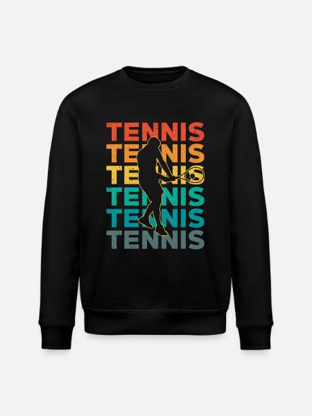 Tennis Retro - Stanley/Stella Unisex Bio-Sweatshirt ROLLER - Schwarz