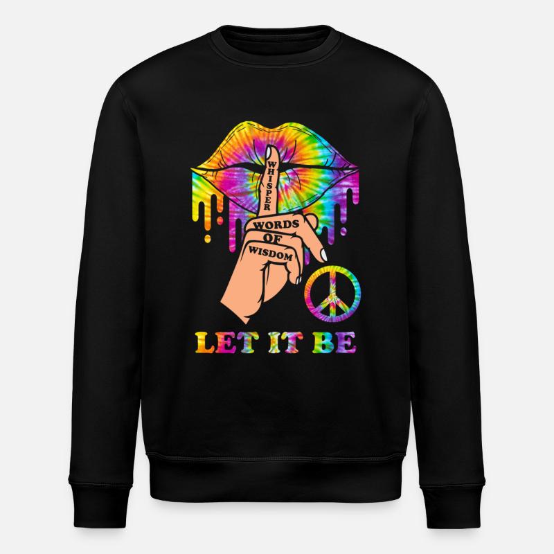 Hippie 70s Peace - Sweat bio ROLLER Stanley/Stella Unisexe - noir