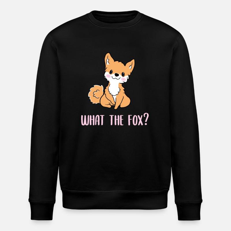 What the fox - Stanley/Stella Unisex Bio-Sweatshirt ROLLER - Schwarz