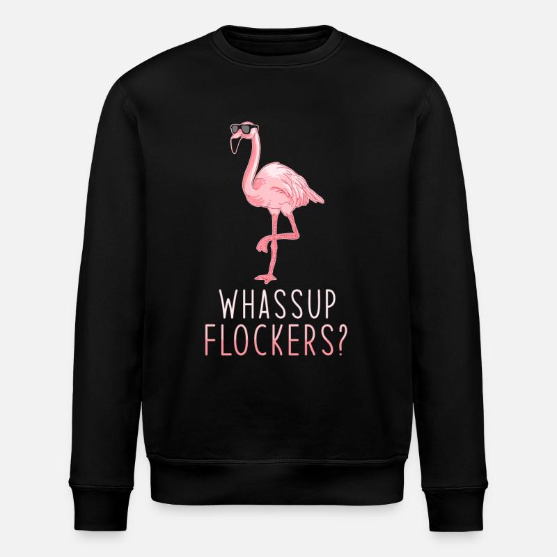 flamingo - Stanley/Stella ROLLER Unisex Organic Sweatshirt - black