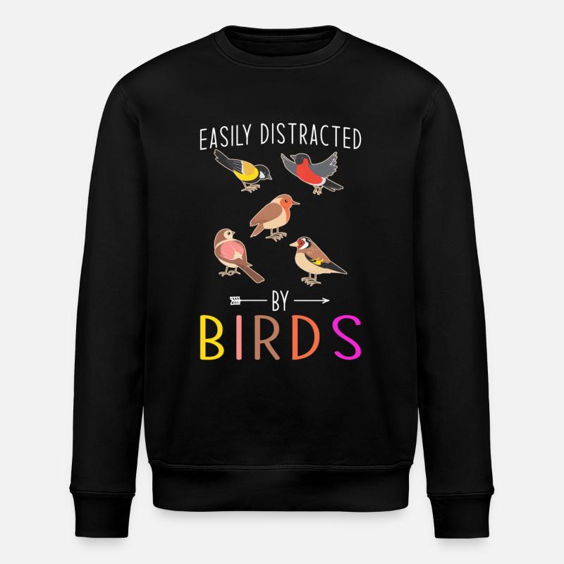Bird birdwatcher gift - Stanley/Stella ROLLER Unisex Organic Sweatshirt - black