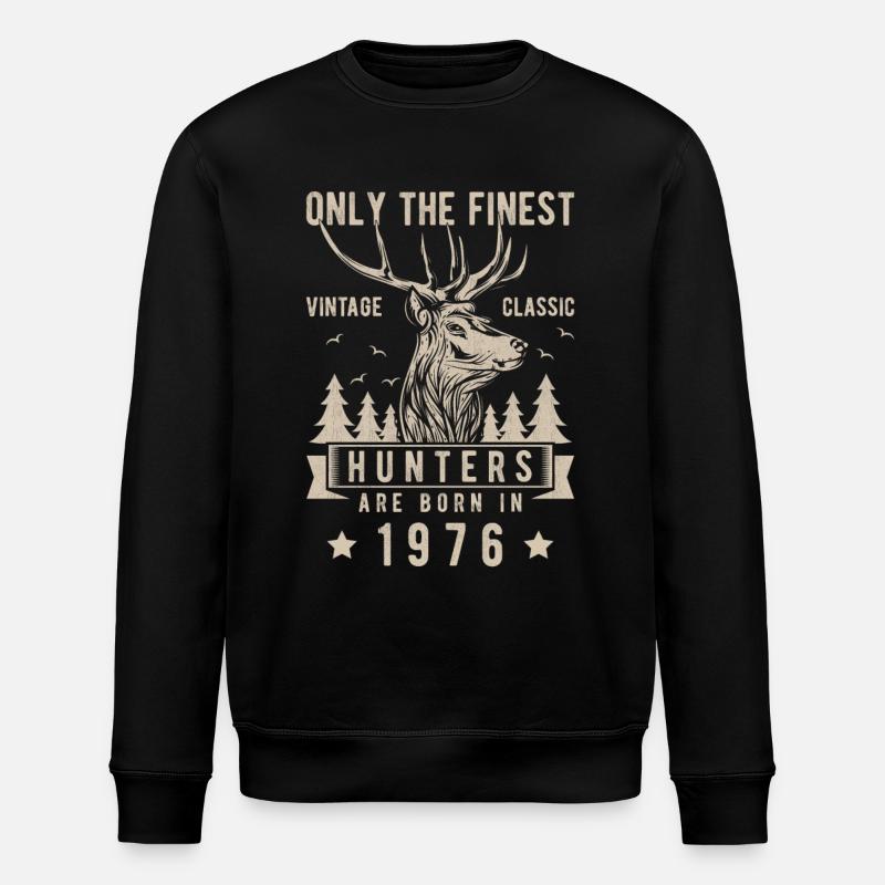 Hunter gift 1976 - Stanley/Stella ROLLER Unisex Organic Sweatshirt - black
