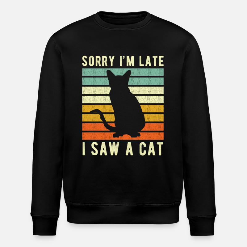 Cat funny saying - Stanley/Stella ROLLER Unisex Organic Sweatshirt - black
