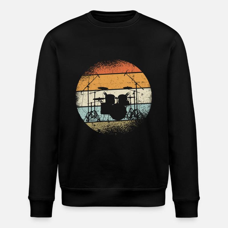 Drummer Gift - Stanley/Stella ROLLER Unisex Organic Sweatshirt - black