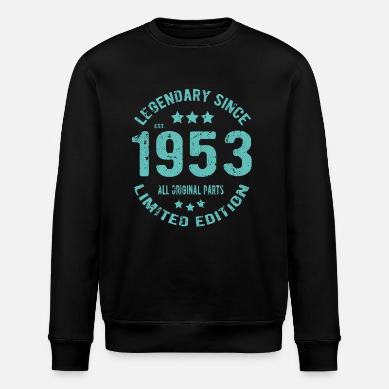 Anniversaire 1953 millésime - Sweat bio ROLLER Stanley/Stella Unisexe - noir