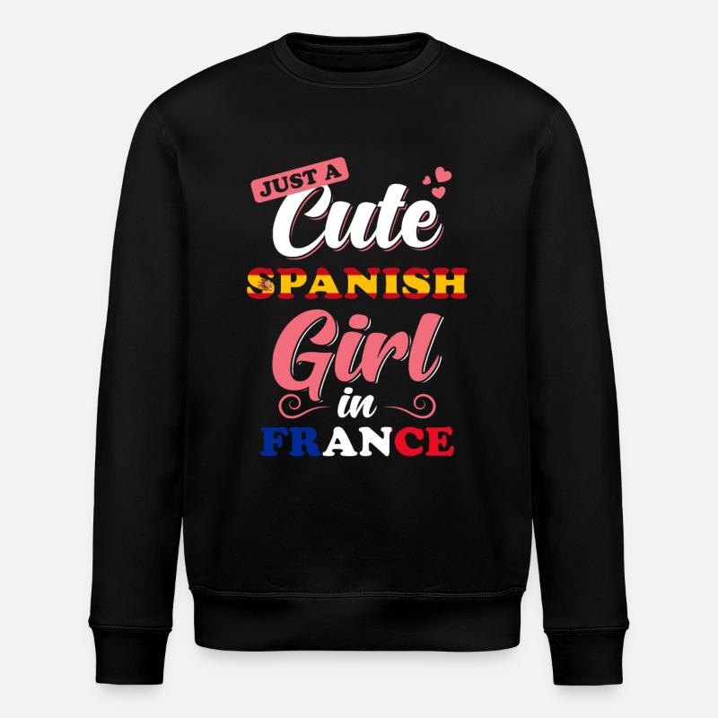 Spanien Frankreich Spruch - Stanley/Stella Unisex Bio-Sweatshirt ROLLER - Schwarz