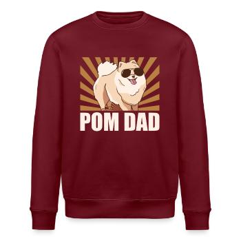 Zwergspitz Poméranie Papa Propriétaire de Chien Cadeau - Sweat bio ROLLER Stanley/Stella Unisexe - bordeaux - Devant - Nik (191cm)