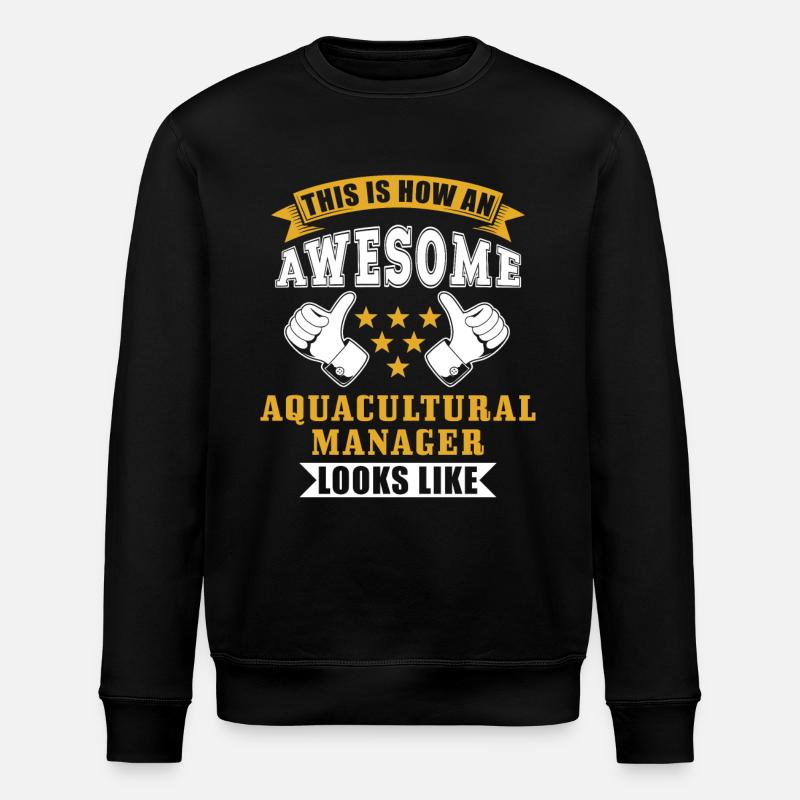 Aquakultur Fischerei Geschenk - Stanley/Stella Unisex Bio-Sweatshirt ROLLER - Schwarz