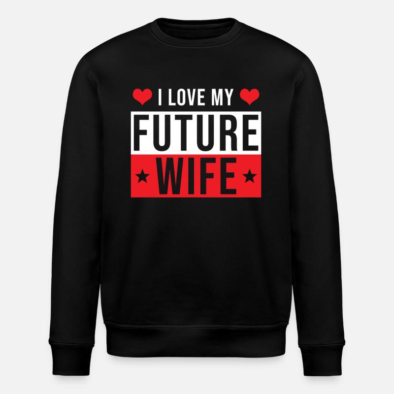 Engaged Gift - Stanley/Stella ROLLER Unisex Organic Sweatshirt - black