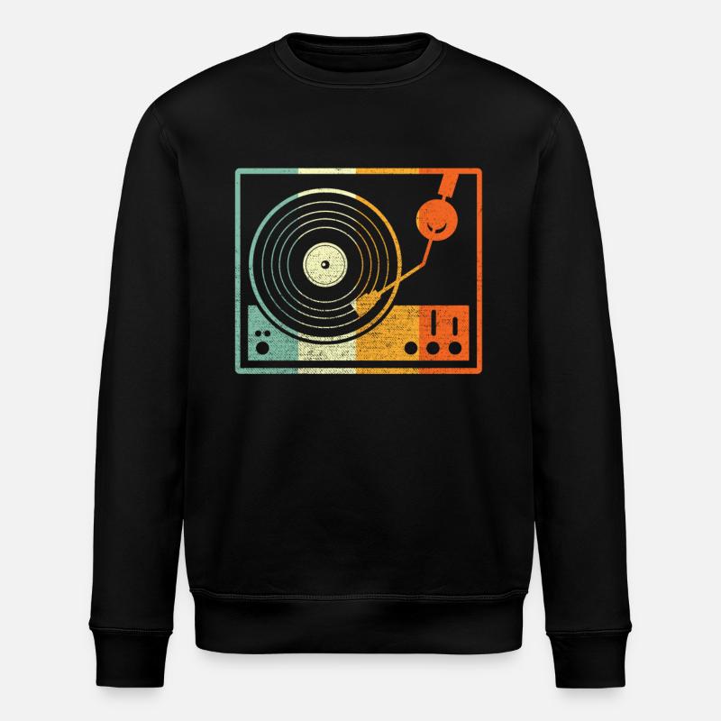 Vinyl Retro - Stanley/Stella Unisex Bio-Sweatshirt ROLLER - Schwarz