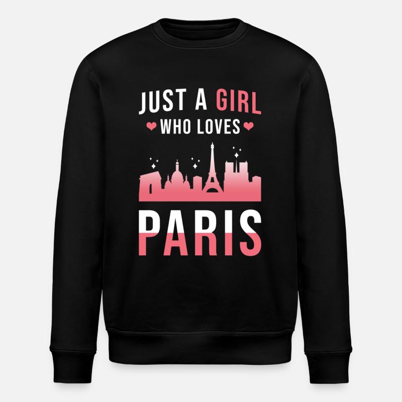 Paris - Stanley/Stella ROLLER Unisex Organic Sweatshirt - black