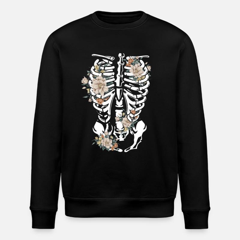 Gothic Flowers - Stanley/Stella ROLLER Unisex Organic Sweatshirt - black