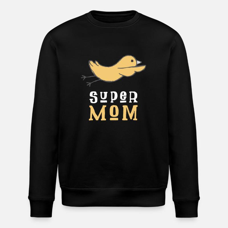 Super Mom - Stanley/Stella Unisex Bio-Sweatshirt ROLLER - Schwarz