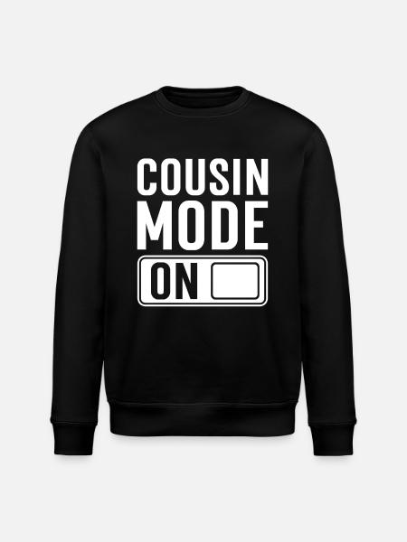 Expectant Cousin Saying - Stanley/Stella ROLLER Unisex Organic Sweatshirt - black