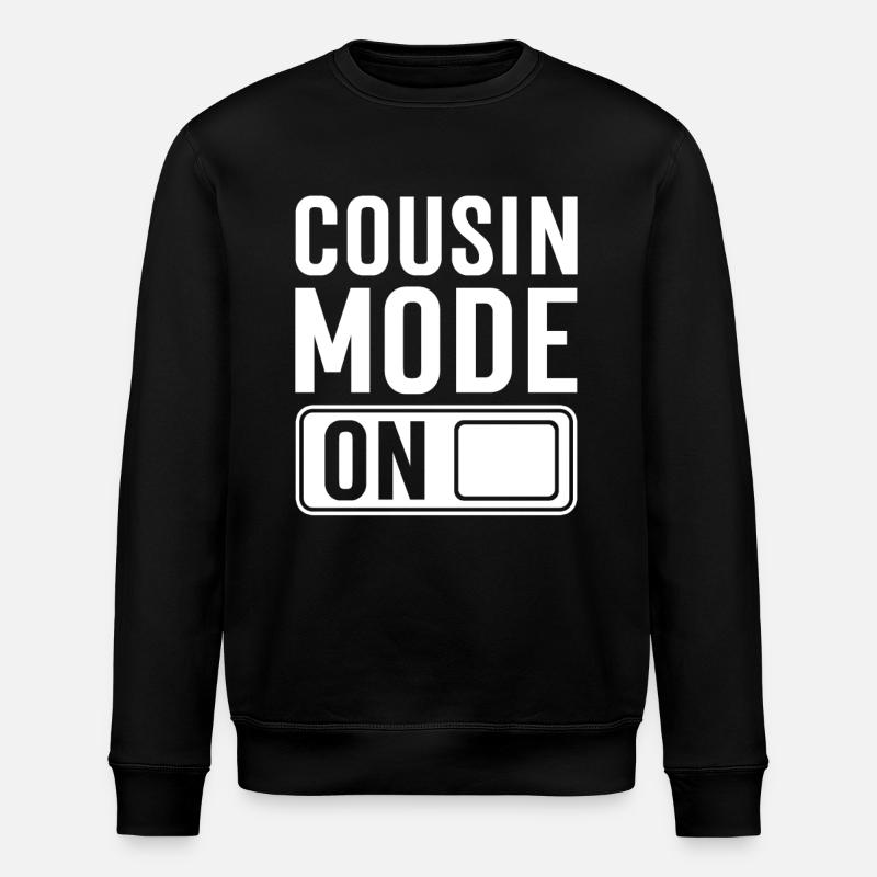 Expectant Cousin Saying - Stanley/Stella ROLLER Unisex Organic Sweatshirt - black