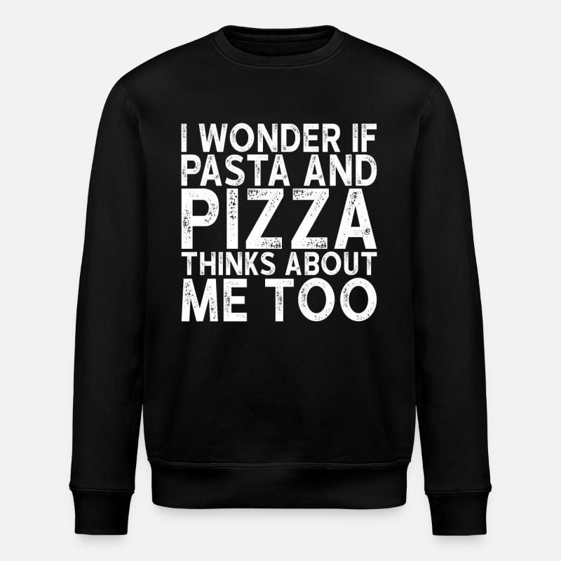 Pizza und Pasta - Stanley/Stella Unisex Bio-Sweatshirt ROLLER - Schwarz