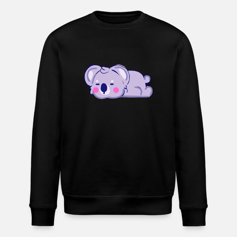 Schlafendes Koala - Stanley/Stella Unisex Bio-Sweatshirt ROLLER - Schwarz