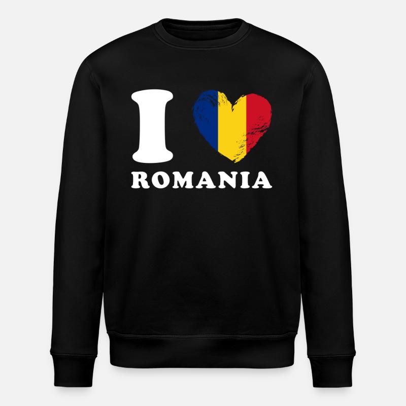 J’aime la Roumanie - Sweat bio ROLLER Stanley/Stella Unisexe - noir