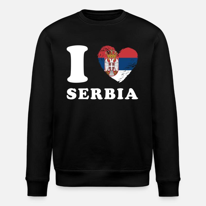 J’aime la Serbie - Sweat bio ROLLER Stanley/Stella Unisexe - noir