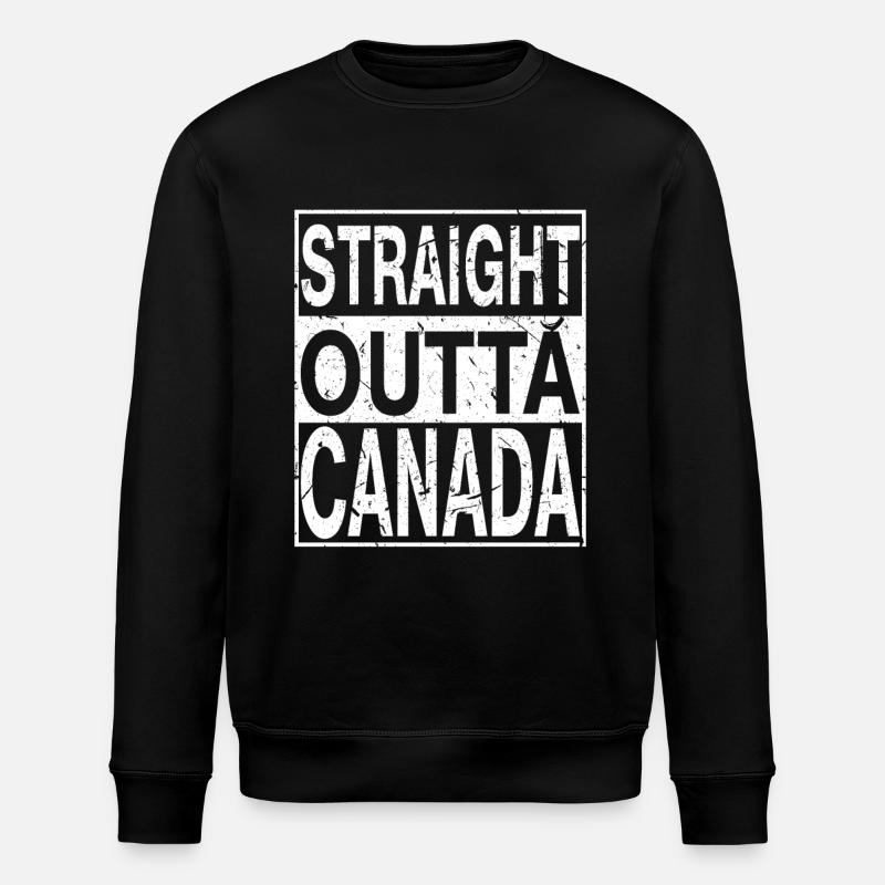Canada Straight outta Canada - Stanley/Stella ROLLER Unisex Organic Sweatshirt - black