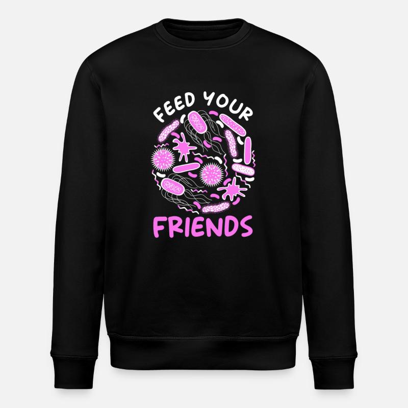 Microbiome saying - Stanley/Stella ROLLER Unisex Organic Sweatshirt - black