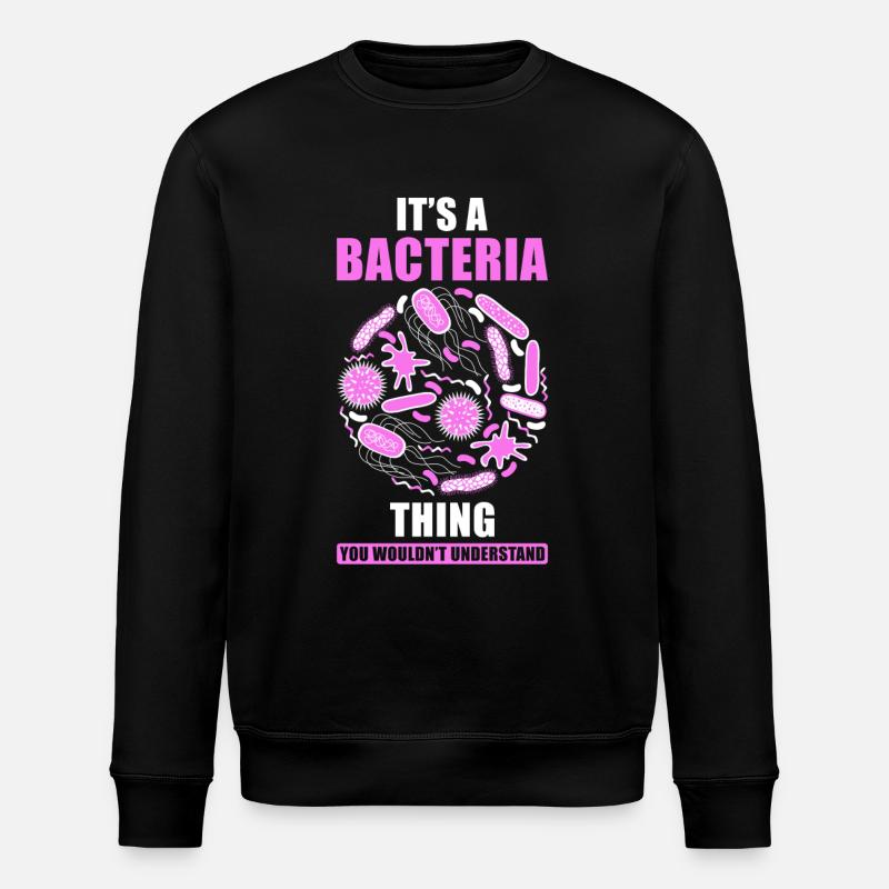 Microbiome saying funny - Stanley/Stella ROLLER Unisex Organic Sweatshirt - black