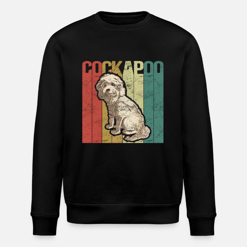 Cockapoo Hunde | Cockerpoo Spoodle Geschenk - Stanley/Stella Unisex Bio-Sweatshirt ROLLER - Schwarz