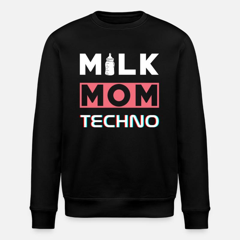Milk Mom Techno - Stanley/Stella Unisex Bio-Sweatshirt ROLLER - Schwarz
