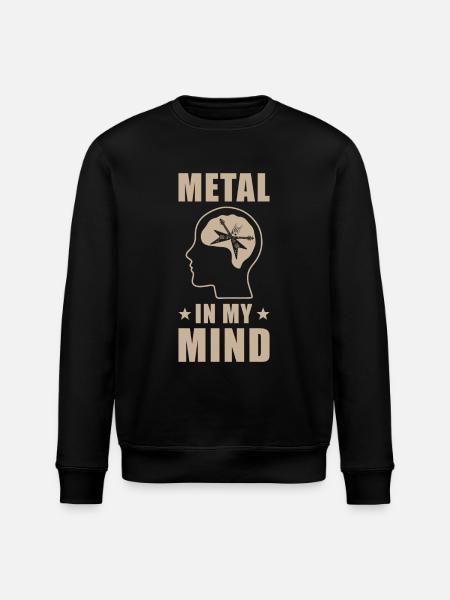 Metal Music in my Mind - Stanley/Stella ROLLER Unisex Organic Sweatshirt - black
