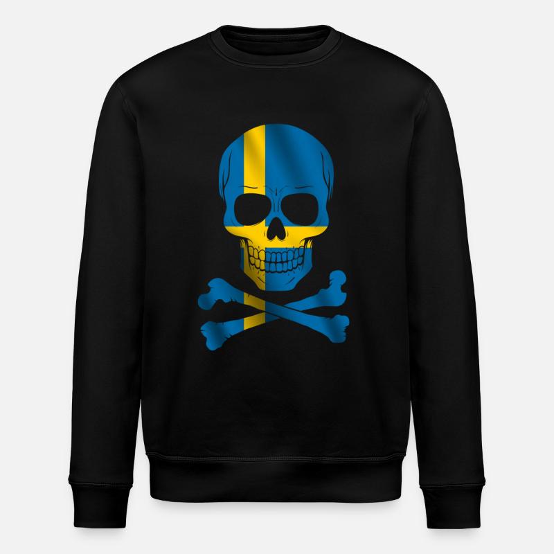 Sweden Flag - Stanley/Stella ROLLER Unisex Organic Sweatshirt - black