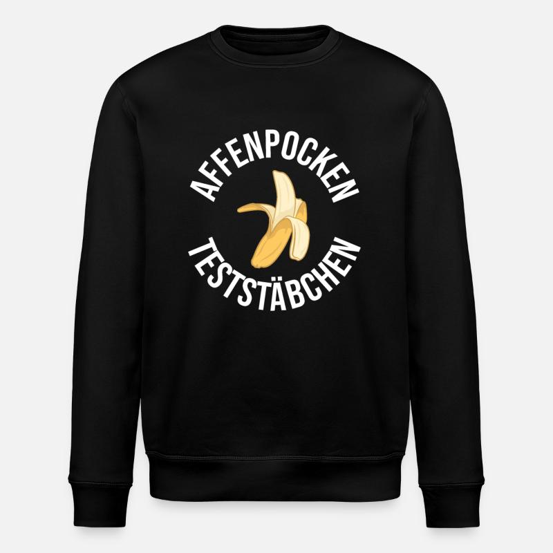 AFFENPOCKEN TESTSTÄBCHEN - Stanley/Stella Unisex Bio-Sweatshirt ROLLER - Schwarz