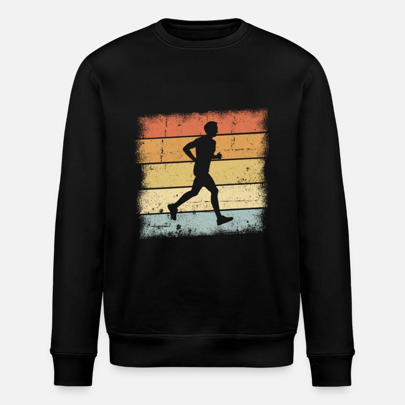 Coucher de soleil de jogging - Sweat bio ROLLER Stanley/Stella Unisexe - noir