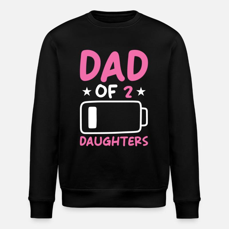 Père de 2 filles - Sweat bio ROLLER Stanley/Stella Unisexe - noir