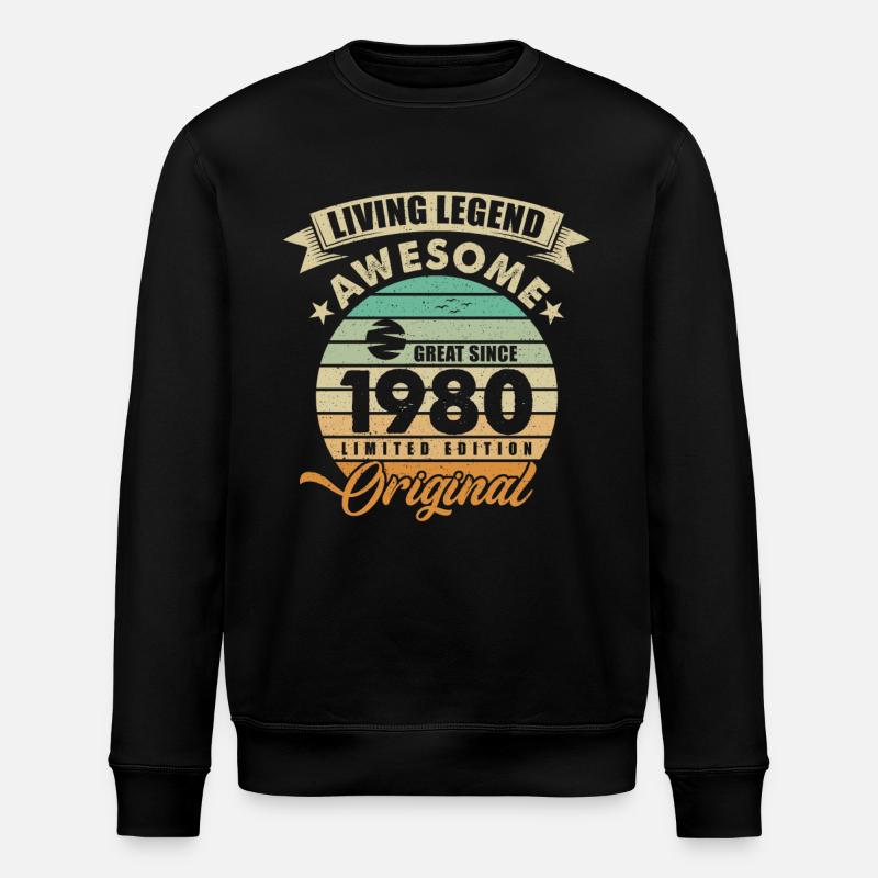 1980 Anniversaire Retro Orginal - Sweat bio ROLLER Stanley/Stella Unisexe - noir