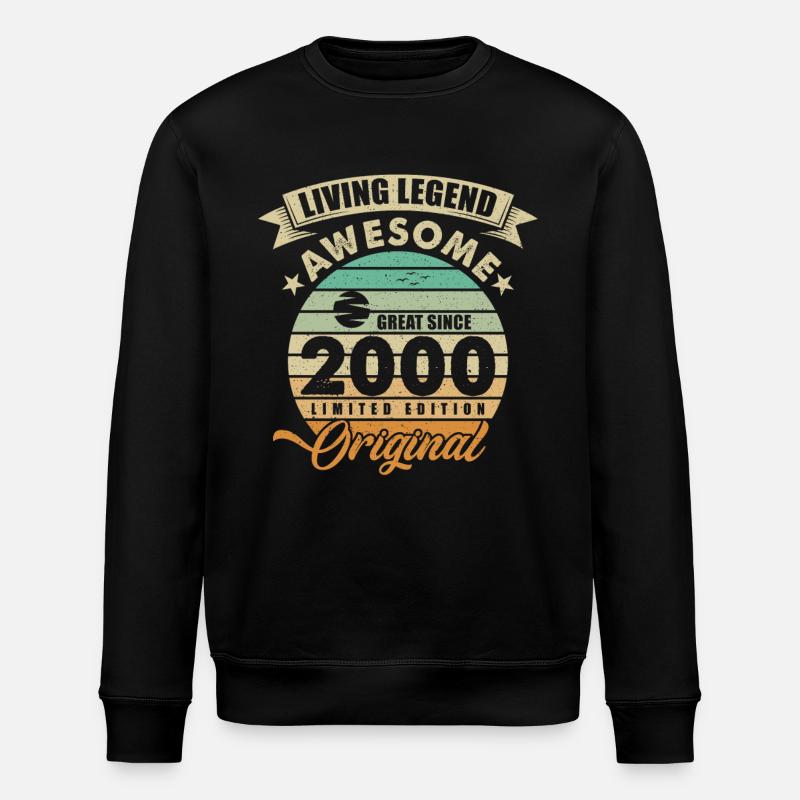 2000 Anniversaire Rétro Original - Sweat bio ROLLER Stanley/Stella Unisexe - noir