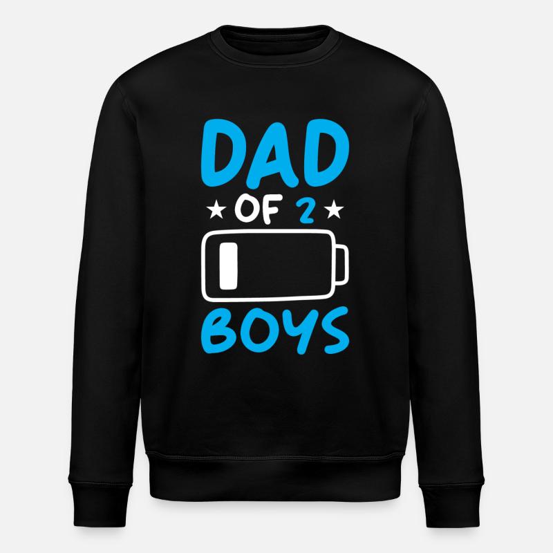 Dad of 2 Boys - Stanley/Stella Unisex Bio-Sweatshirt ROLLER - Schwarz