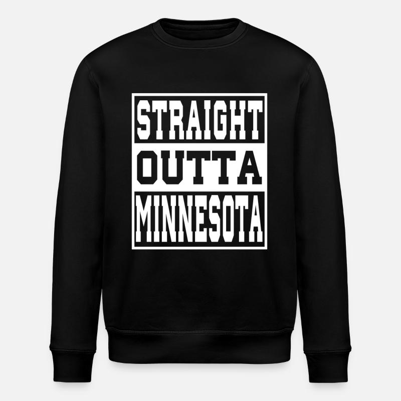 Minnesota Spruch Lustig Minnesota Geschenk - Stanley/Stella Unisex Bio-Sweatshirt ROLLER - Schwarz