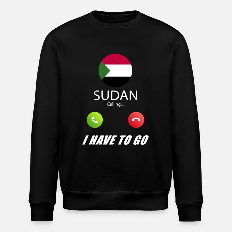 Sudan calls lusiger flags - Stanley/Stella ROLLER Unisex Organic Sweatshirt - black