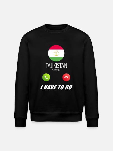 Tajikistan calls lusiger flags saying - Stanley/Stella ROLLER Unisex Organic Sweatshirt - black