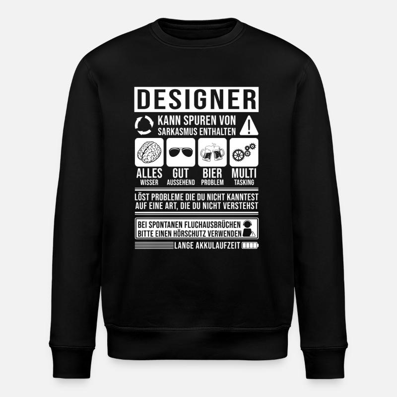 Designer Spruch lustig - Stanley/Stella Unisex Bio-Sweatshirt ROLLER - Schwarz