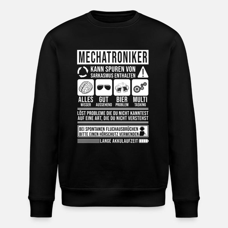 Mechatroniker Spruch lustig - Stanley/Stella Unisex Bio-Sweatshirt ROLLER - Schwarz